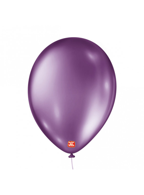 Balão de Látex Roxo Metallic 9 Polegadas 23cm São Roque 25 Unidades