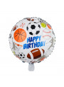 Balão Metalizado Happy Birthday Balls 43cm Ponto das Festas