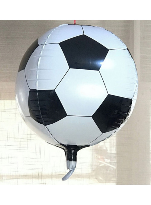 Balão Metalizado Bola de Futebol 4D Globo 20 Polegadas 50cm Importado