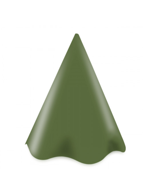 Chapéu De Papel Cone Verde Oliva Live Colors 8un Junco