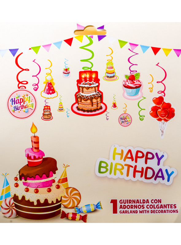 Faixa Decorativa Happy Birthday Ponto Das Festas