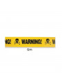 Faixa Decorativa Halloween Warning Perigo Cena do Crime 6 Metros