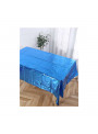 Toalha de Mesa Retangular Azul Metalizado 137cm x 183cm