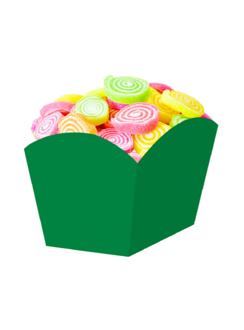 Cachepot Decorativo de Papel para Guloseimas Festa Verde 8 Unidades