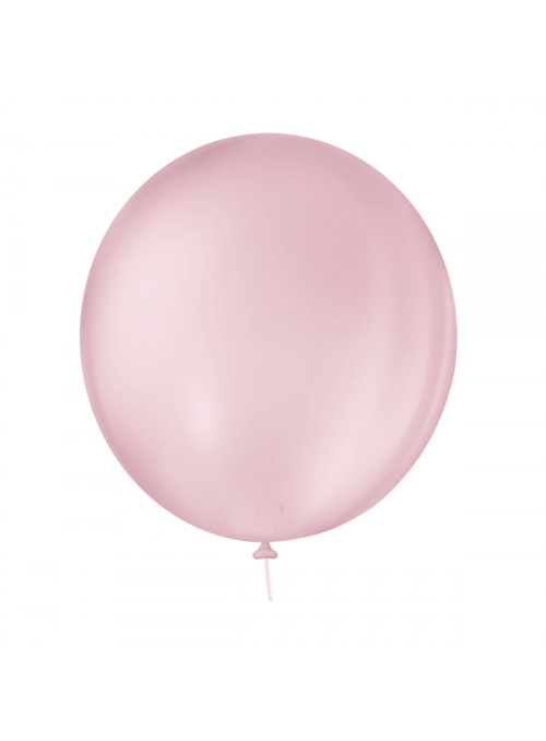 Balão de Látex Redondo Rosa Baby 9 Polegadas 23cm 50 Unidades São Roque