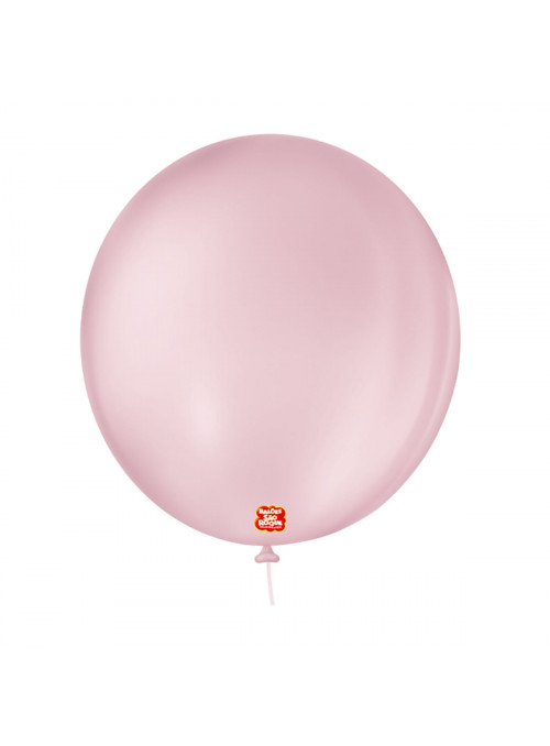 Balão de Látex Redondo Rosa Baby 9 Polegadas 23cm 50 Unidades São Roque