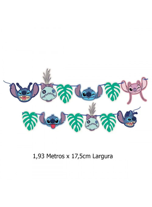 Faixa Decorativa Festa Stitch Disney 1,93 metros