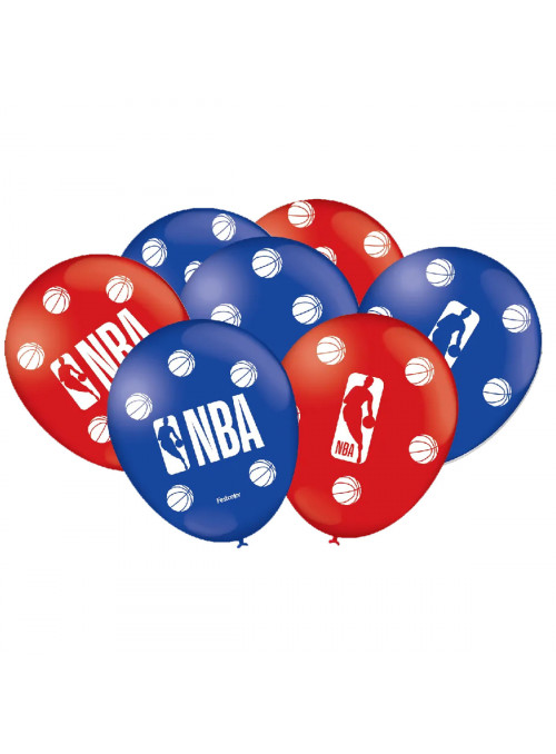 Balão de Látex FestaBasquete NBA 9 Polegadas 23cm 25 Unidades