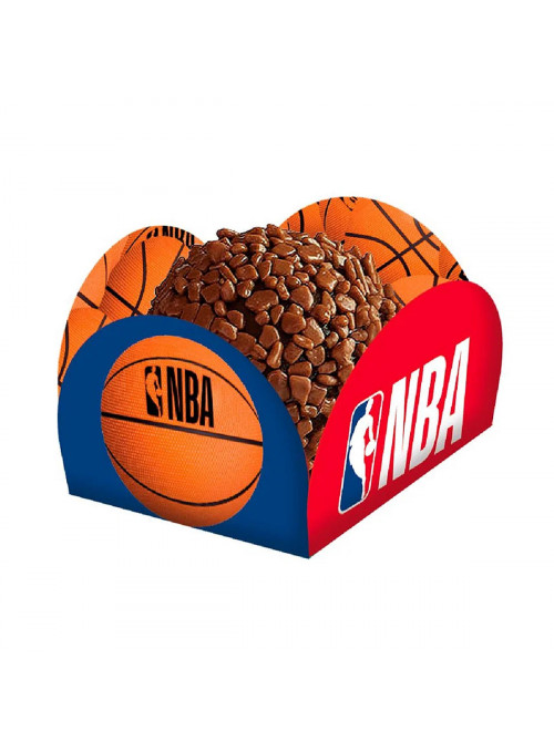 Porta Forminhas para Doces Festa Basquete NBA 40 Unidades