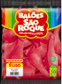 Balão de Látex Redondo Rosa Shock 9 Polegadas 23cm 50 Unidades São Roque