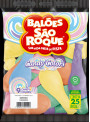 Balões de Látex Candy Colors Sortidos 9 Polegadas 23cm São Roque 25 Unidades