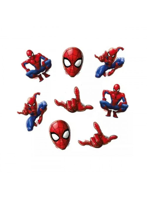 Toppers para Doces Festa Homem Aranha 8 Unidades Decoração Homem Aranha